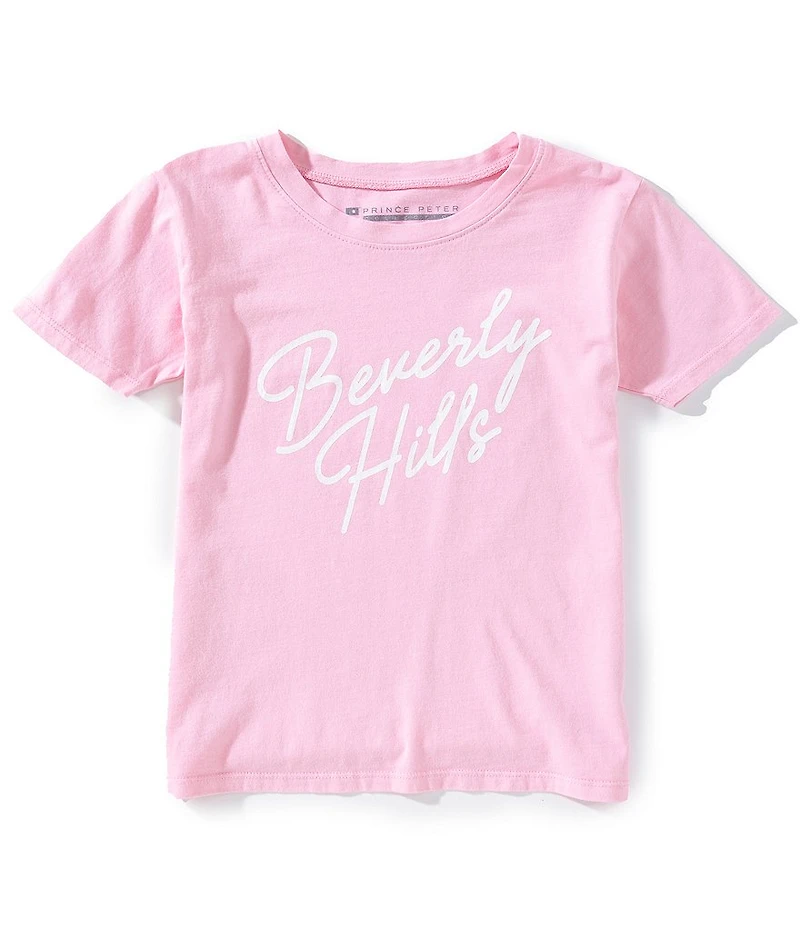 Prince Peter Big Girls Beverly Hills Script Short Sleeve T-Shirt