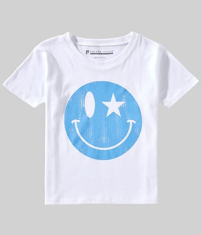 Prince Peter Big Girls Smiley Wink Short Sleeve T-Shirt