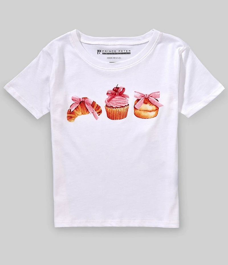 Prince Peter Big Girls Coquette Bow Pastry Short Sleeve T-Shirt