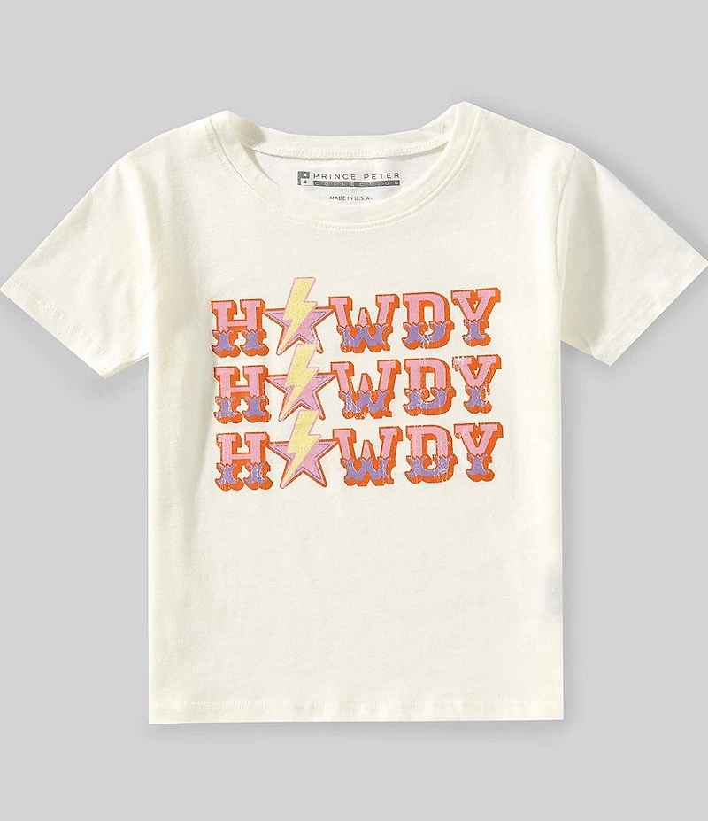 Prince Peter Big Girls Howdy Star Short Sleeve T-Shirt