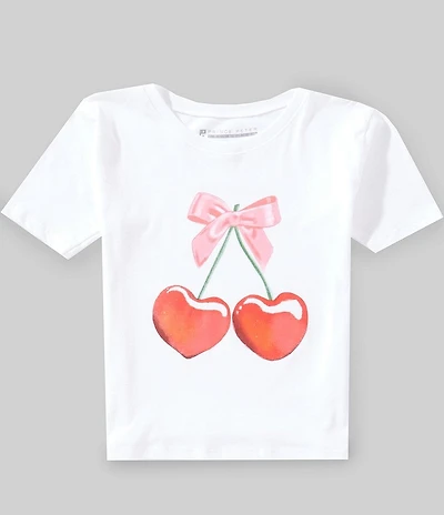 Prince Peter Big Girls Short Sleeve Cherry Hearts T-Shirt