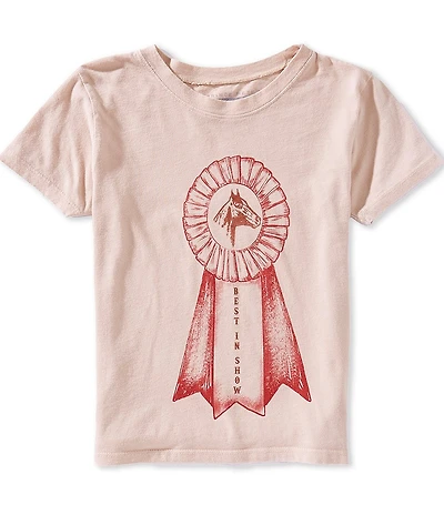 Prince Peter Big Girls Short Sleeve Crew Neck 'Best In Show' Graphic T-Shirt