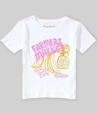 Prince Peter Big Girls Short Sleeve Farmer's Market Fruit T-Shirt