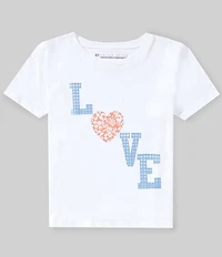 Prince Peter Big Girls Short Sleeve Love Appliqued T-Shirt