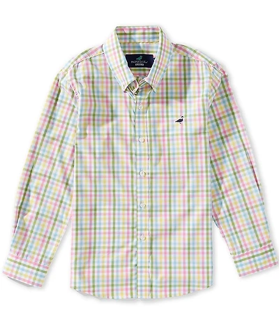 Properly Tied Big Boys Seasonal Plaid Long Sleeve Sport Shirt