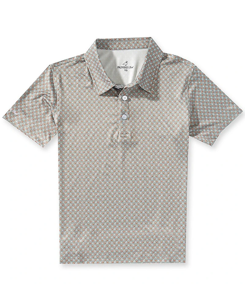 Properly Tied Big Boys Touchdown Print Short-Sleeve Polo