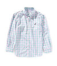 Properly Tied Little Boys Long Sleeve Plaid Button-Front Shirt
