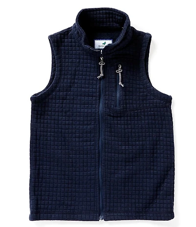 Properly Tied Little Boys Delta Grid Fleece Vest