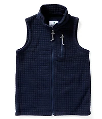 Properly Tied Little Boys Delta Grid Fleece Vest