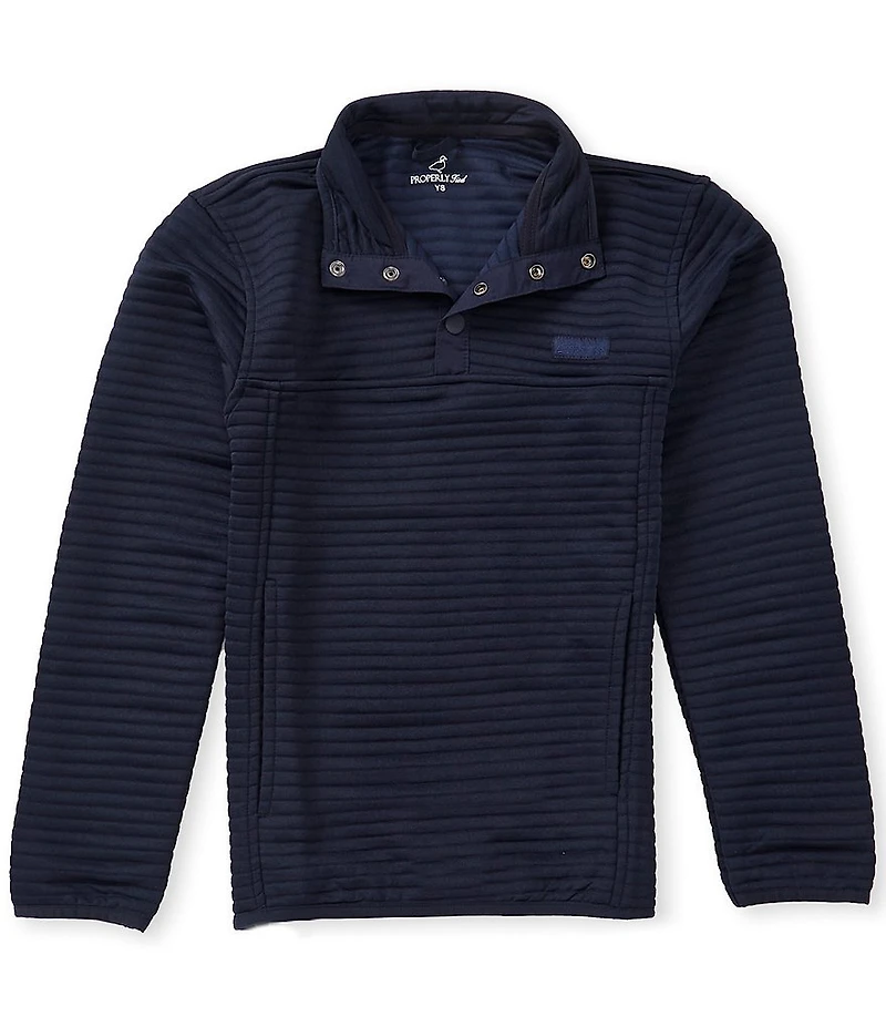 Properly Tied Little Boys Quarter Snap Waypoint Pullover