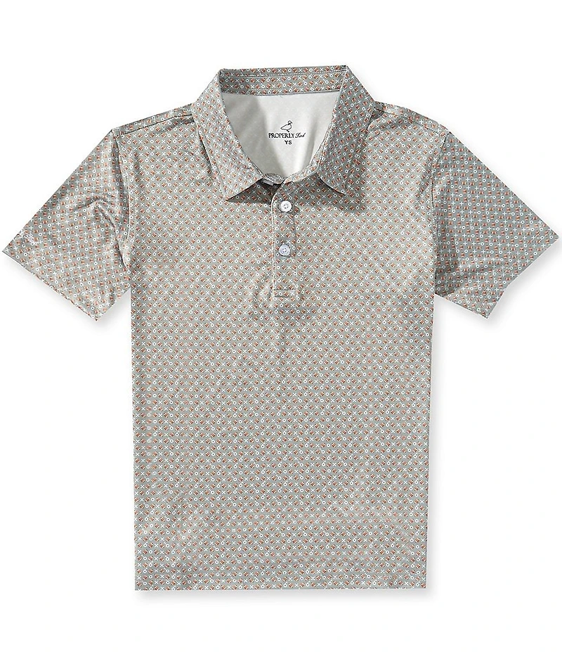 Properly Tied Little Boys Touchdown Print Short-Sleeve Polo Shirt