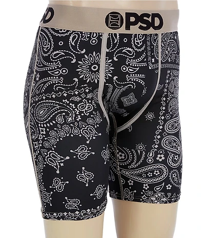 PSD Khaki Paisley 7#double; Inseam Standard Length Boxer Briefs