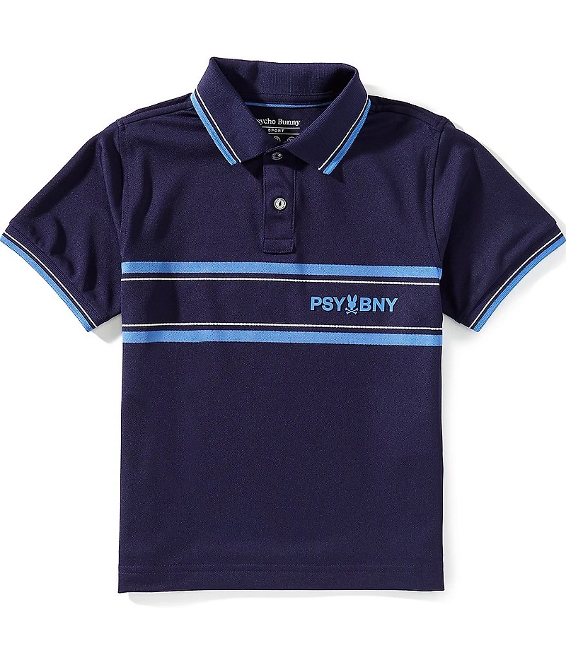 Psycho Big Boys Bunny Short-Sleeve Ives Engineered-Stripe Sport Polo Shirt