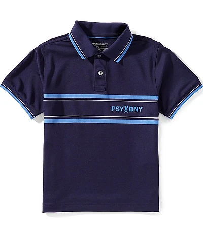 Psycho Big Boys Bunny Short-Sleeve Ives Engineered-Stripe Sport Polo Shirt
