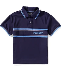 Psycho Big Boys Bunny Short-Sleeve Ives Engineered-Stripe Sport Polo Shirt