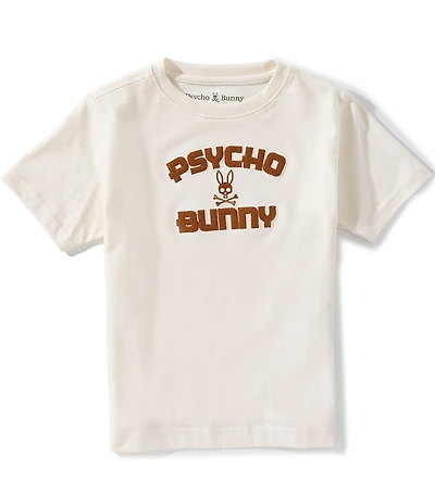 Psycho Bunny Little Boys Short Sleeve Gage Wordmark T-Shirt