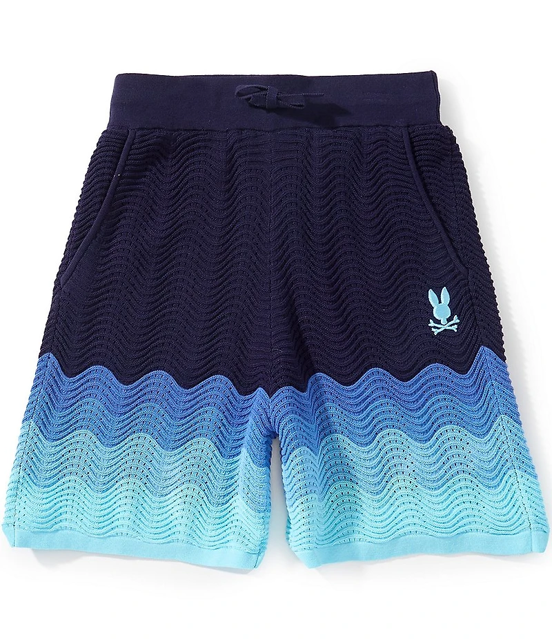 Psycho Bunny Big Boys Holden Racked Knit Stitch Shorts
