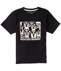 Psycho Bunny Big Boys Byron Short Sleeve Bunny Wordmark Printed T-Shirt