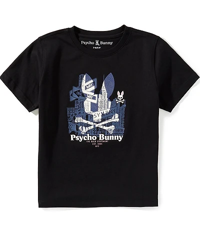 Psycho Bunny Big Boys Cove Short-Sleeve Rhinestone-Embellished Water-Based-Printed T-Shirt