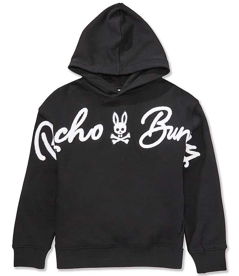 Psycho Bunny Big Boys Long-Sleeve Tate Logo Embroidered Hoodie