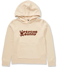 Psycho Bunny Big Boys Long-Sleeve Wordmark French Terry Chenille Hoodie