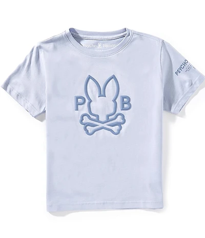 Psycho Bunny Big Boys Short-Sleeve Chris Embossed-Applique Knit T-Shirt