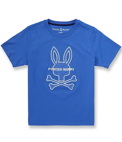 Psycho Bunny Big Boys Short-Sleeve Craig Big Bunny Appliqued/Graphic T-Shirt