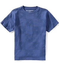 Psycho Bunny Big Boys Short Sleeve Gio All Over Print T-Shirt