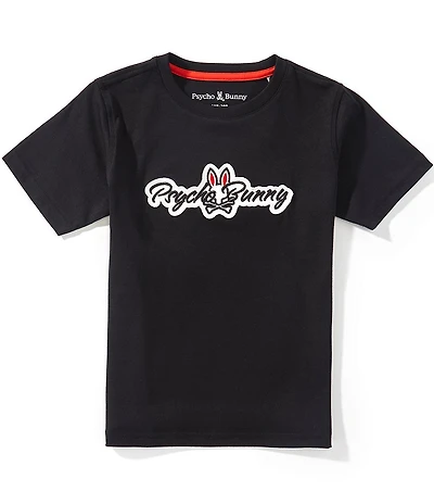 Psycho Bunny Big Boys Short Sleeve Jaydon Wordmark