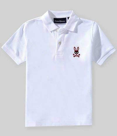 Psycho Bunny Big Boys Short Sleeve Mischief Bunny Polo Shirt