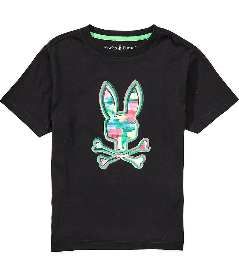 Psycho Bunny Big Boys Short Sleeve Nate Graphic Tee