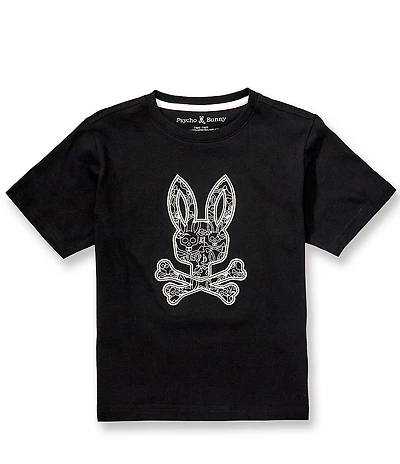Psycho Bunny Big Boys Short Sleeve Oscar Bunny Graphic T-Shirt