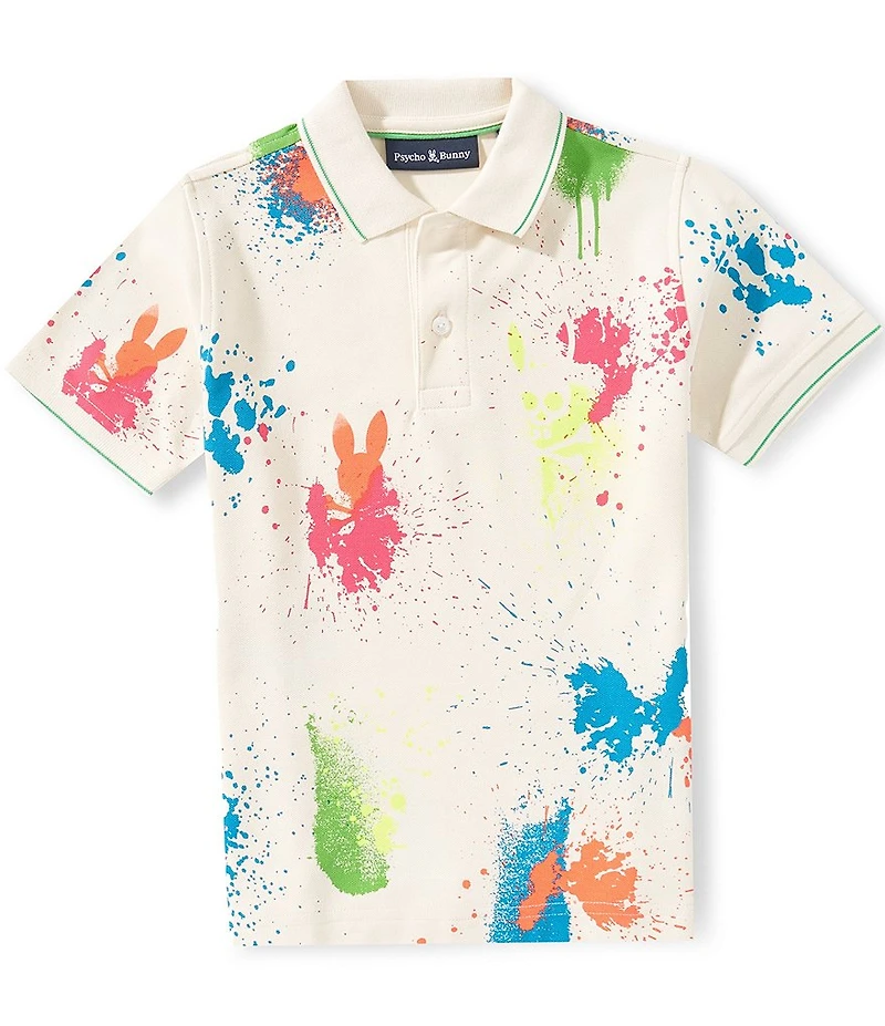 Psycho Bunny Big Boys Short Sleeve Quintin Pique Polo Shirt