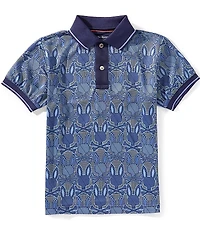 Psycho Bunny Big Boys Short-Sleeve Reeves Printed Polo Shirt