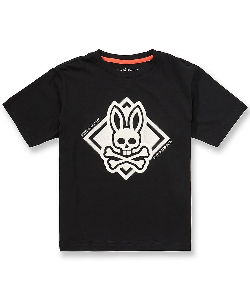 Psycho Bunny Big Boys Short-Sleeve Tobias Box Bunny T-Shirt