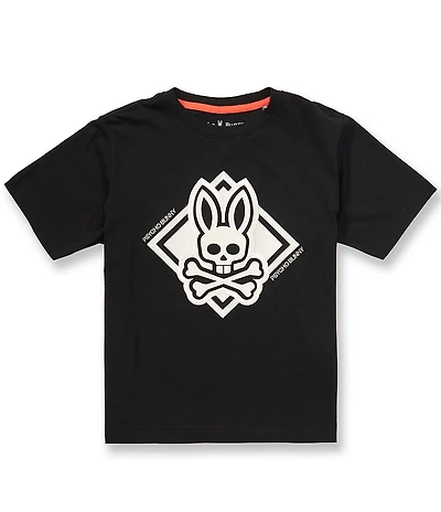 Psycho Bunny Big Boys Short-Sleeve Tobias Box Bunny T-Shirt