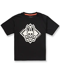 Psycho Bunny Big Boys Short-Sleeve Tobias Box Bunny T-Shirt