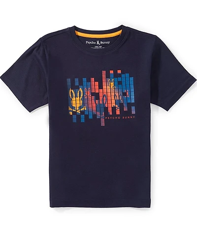 Psycho Bunny Big Boys Short Sleeve Zander Pixel Tee