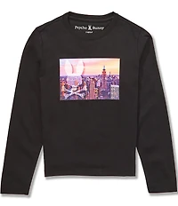 Psycho Bunny Big Boys Will Long-Sleeve New York City Graphic T-Shirt