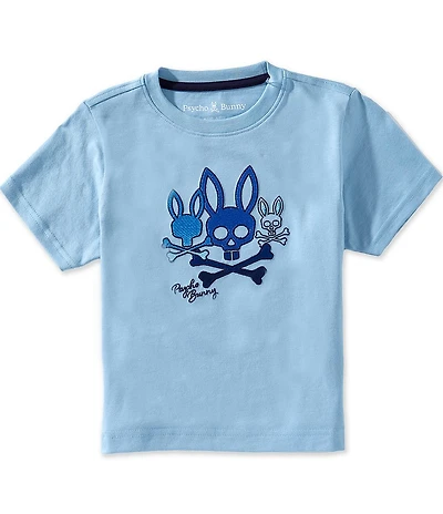 Psycho Bunny Little Boys Crew Neck Short Sleeve Oscar Graphic T-Shirt