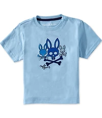 Psycho Bunny Little Boys Crew Neck Short Sleeve Oscar Graphic T-Shirt