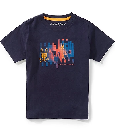 Psycho Bunny Little Boys Short-Sleeve Zander Pixel Tee