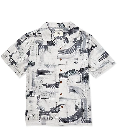 PX Clothing Short Sleeve Full Button Camp Shirt