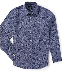 Quieti Botanical Print Long Sleeve Woven Shirt