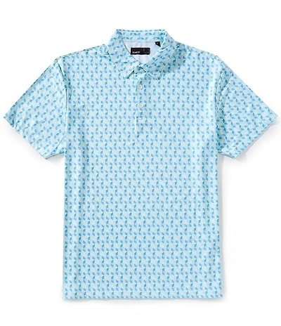 Quieti Box Print Short Sleeve Polo Shirt