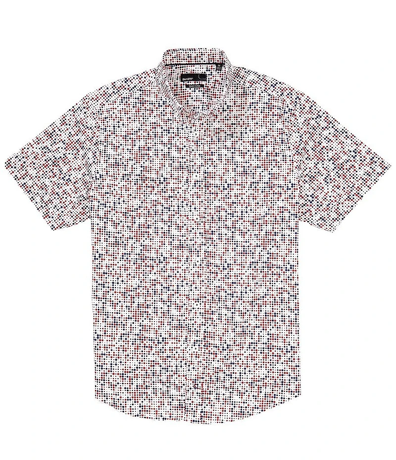 Quieti Dot Print Stretch Long Sleeve Woven Shirt