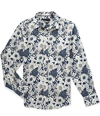 Quieti Floral Print Long Sleeve Woven Shirt