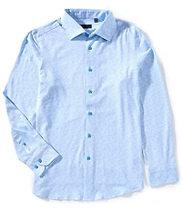 Quieti Floral Print Stretch Long Sleeve Woven Shirt