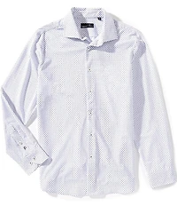 Quieti Geo Print Long Sleeve Woven Shirt