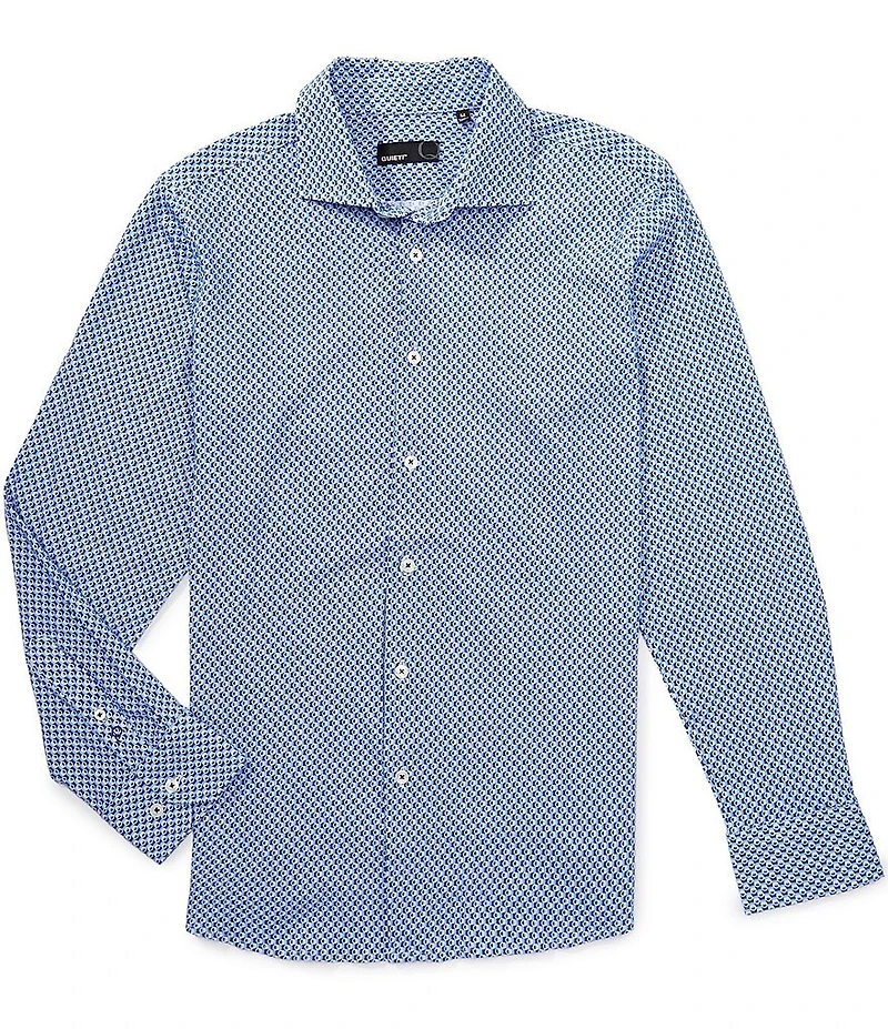 Quieti Geometric Long Sleeve Woven Shirt